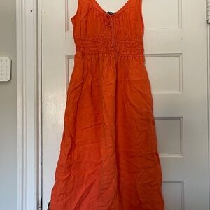 JCrew Vibrant Orange Sleeveless Dress